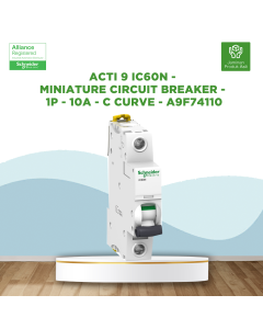 Acti 9 iC60N - miniature circuit breaker - 1P - 10A - C curve - A9F74110