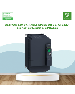 Altivar 320 variable speed drive, ATV320, 5.5 kW, 380…500 V, 3 phases, book - ATV320U55N4B