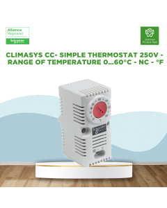 Climasys CC- simple thermostat 250V - range of temperature 0…60°C - NC - °F - NSYCCOTHCF