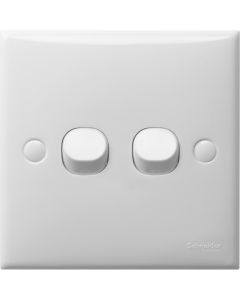 S-Classic - 1-way switch - 2 gangs - white - E32_1_2AR_WE_G3