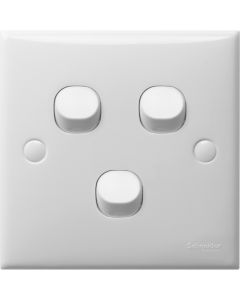 S-Classic - 1-way switch - 3 gangs - white - E33_1_2AR_WE_G3
