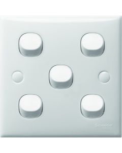 S-Classic - 1-way switch - 5 gangs - white - E35_1_2AR_WE_G3