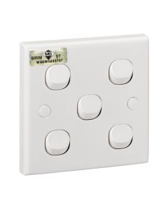 S-Classic - 2-way switch - 5 gangs - white - E35_2_3A_WE_G3