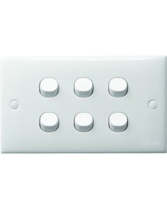 S-Classic S-Classic - 1-way switch - 6 gangs - white - redesign - ET36_1_2AR_WE