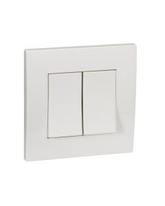 Vivace 16AX 250V 2 Gang 1 Way Switch - KB32_1_WE_G3