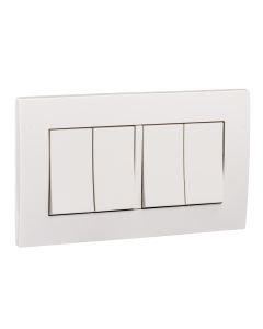 Vivace 10A 250V 4 Gang 1 Way Switch - KB34_1_WE_G3