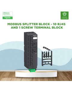Modbus splitter block - 10 RJ45 and 1 screw terminal block - LU9GC3