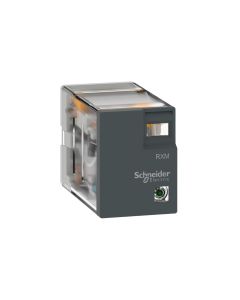 Zelio RXM - Relay Miniature Plug-in relay2L - 2 C/O - 24 V DC - 5 A - with LED - RXM2LB2BD