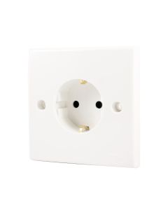 S-Classic - schuko socket outlet with shutter - 1 gang - white - E426_16S_WE_G3