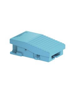 Preventa XPE single foot switch - IP66 - without cover - metallic - blue - 1 NC + 1 NO - XPEM110