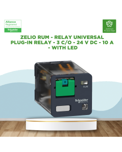 Zelio RUM - Relay universal plug-in relay - 3 C/O - 24 V DC - 10 A - with LED - RUMC32BD