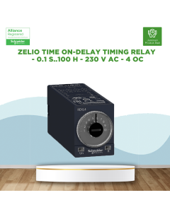 Zelio Time on-delay timing relay - 0.1 s..100 h - 230 V AC - 4 OC - REXL4TMP7